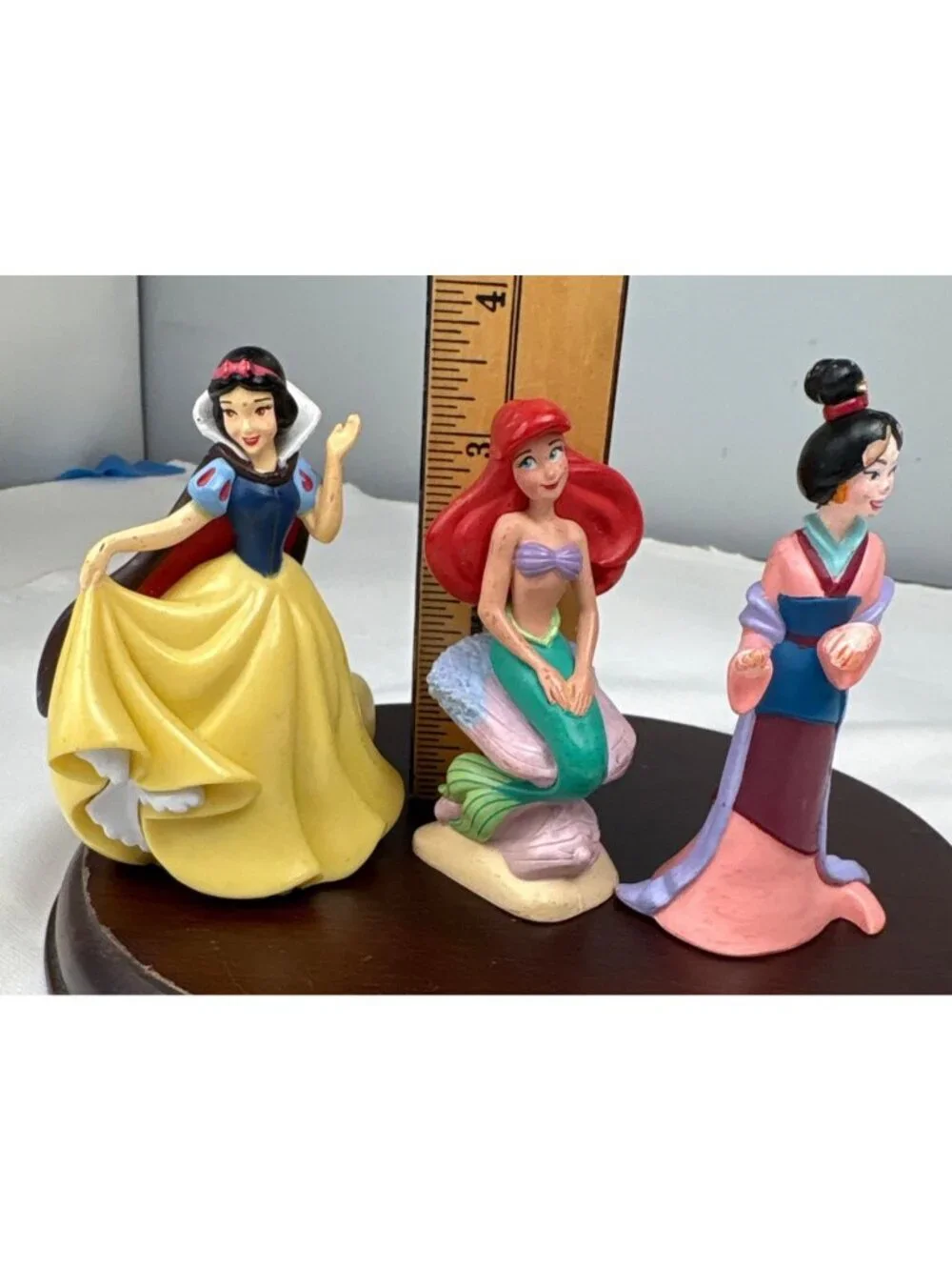 Disney Princess Figurine Set Ariel Snow White Mulan Merida Jasmine Collectibles